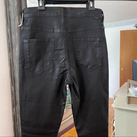 MOTHER JEANS  | High Rise The Swooner Ankle Wet Paint Designer Jeans VIDEO - Picture 2 of 11